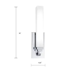 Tetris 16'' High Integrated LED Sconce - Chrome 2