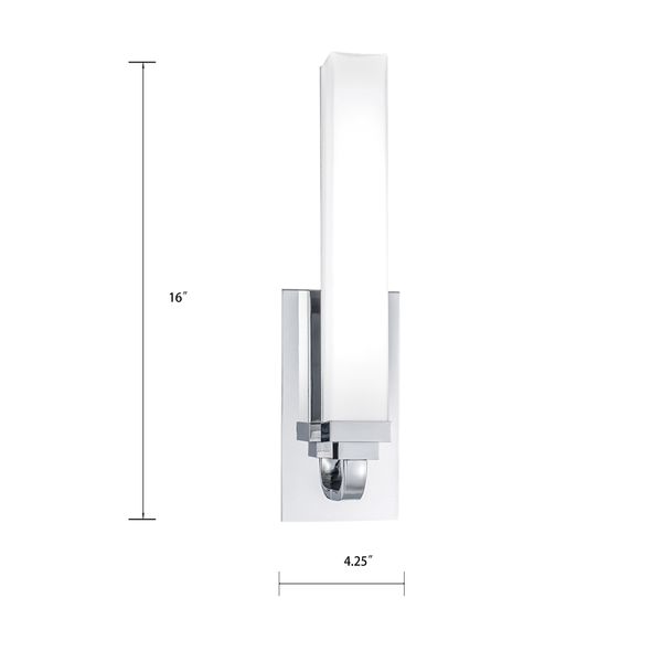 Tetris 16'' High Integrated LED Sconce - Chrome