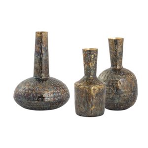 Fowler Vase - Set of 3 Patinated Brass 1
