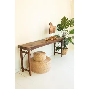 Antique Wooden Folding Console Table 4