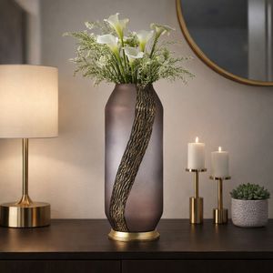 GAVINCLIFF PINK GLASS VASE 15 (IN) 12