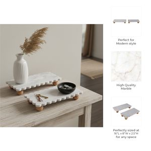 SAMSONVIEW SET OF 2 WHITE TRAY 3 (IN) 9