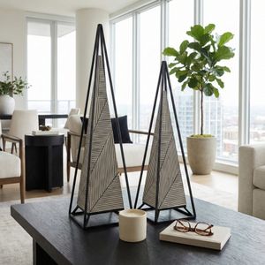 CLARACROSS SET OF 2 BLACK DECOR 26 (IN) 11