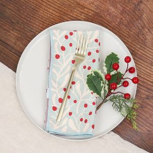 Scarlet Mistletoe Eco Dinner Napkin (Set of 6) 3