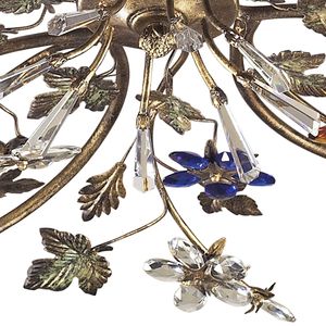 Brillare 36'' Wide 4-Light Semi Flush Mount - Bronzed Rust 7