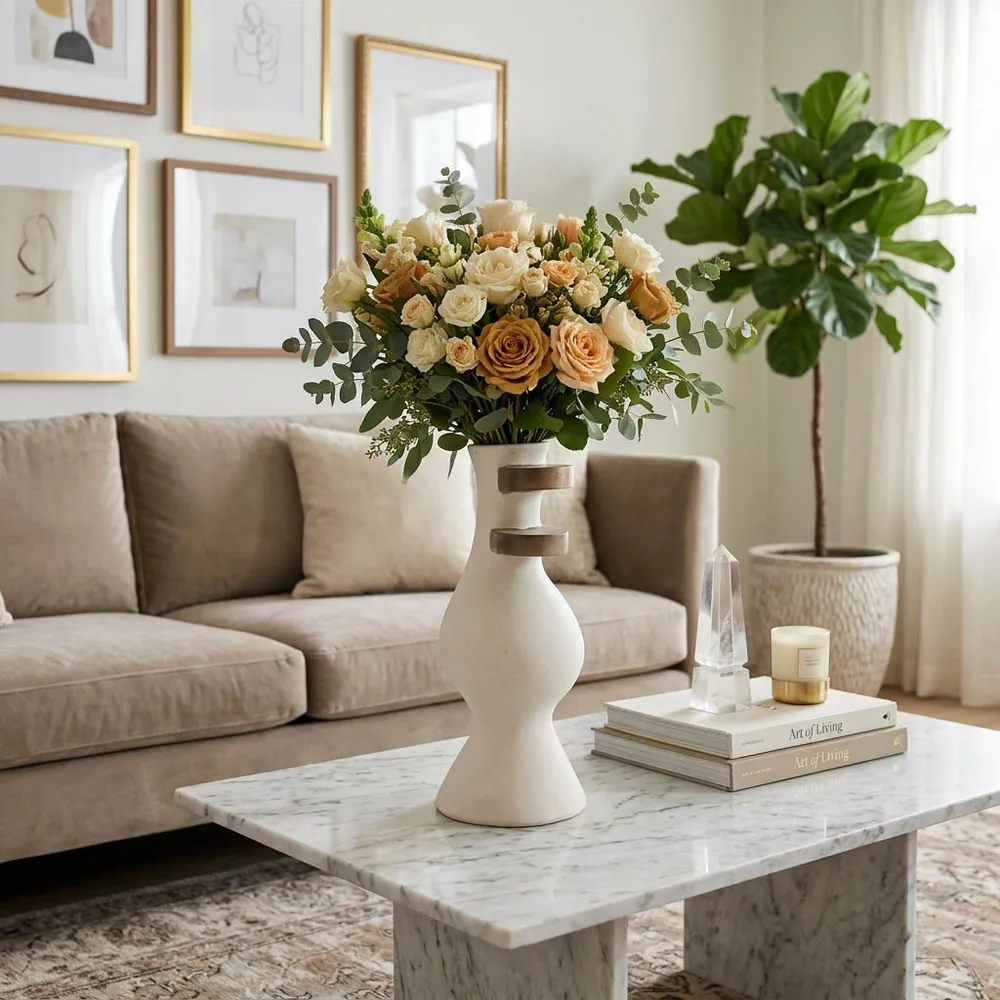ROMANDALE IVORY VASE 18 (IN)