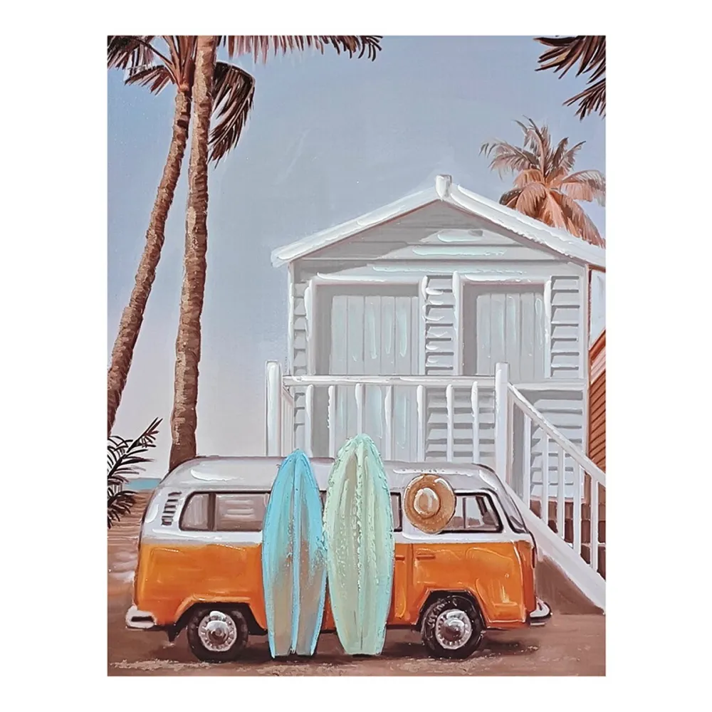23-1/2" BEACH SHACK CANVAS ART