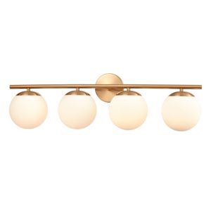 Hollywood Blvd 30'' Wide 4-Light Vanity Light - Satin Brass 1