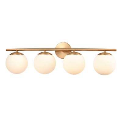 Hollywood Blvd 30″ Wide 4-Light Vanity Light - Satin Brass