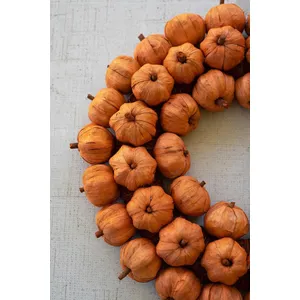 Faux Pumpkin Wreath 4