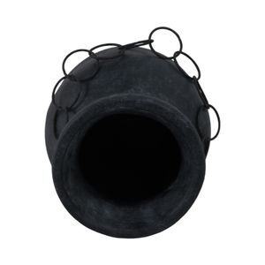 TILTONBEACH BLACK VASE 10 (IN) 7