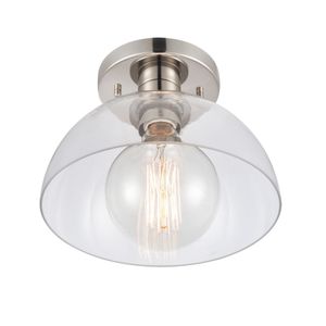 Julian 10'' Wide 1-Light Semi Flush Mount - Polished Nickel 4