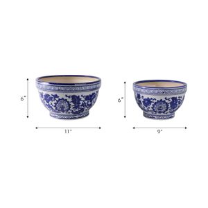 ROYBROOK SET OF 2 BLUE PLANTER 6 (IN) 9