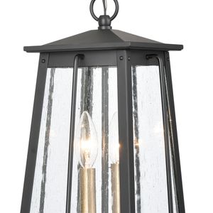 Kirkdale 9'' Wide 2-Light Outdoor Pendant - Matte Black 4