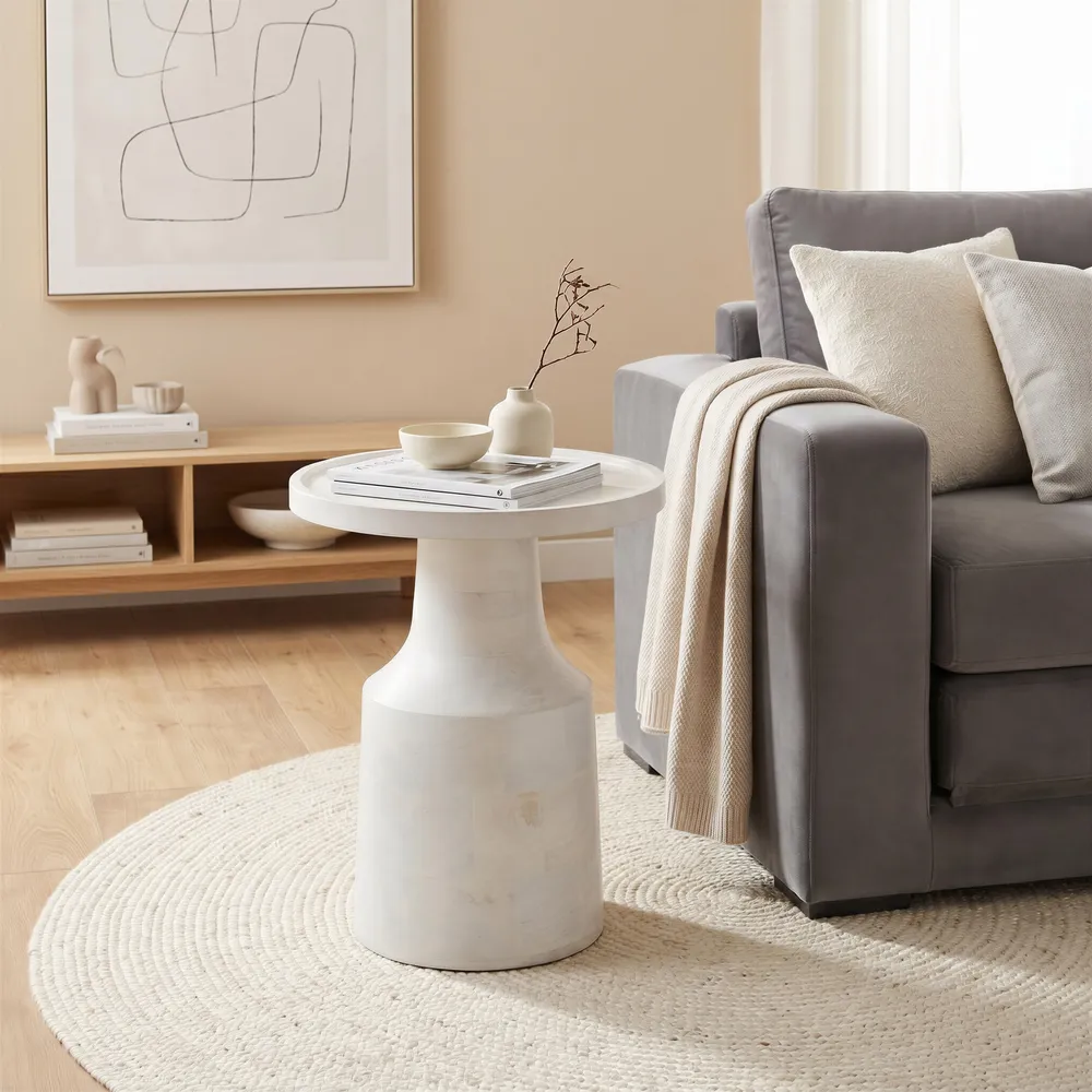 Cala Side Table White