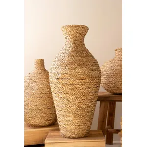 Set of 3 Natural Seagrass Vessels 5