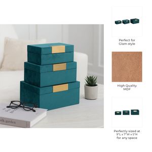 KIRBYWORTH SET OF 3 BLUE BOXES 5 (IN) 10