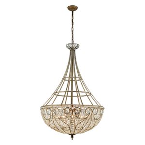Elizabethan 28'' Wide 10-Light Chandelier - Dark Bronze 1