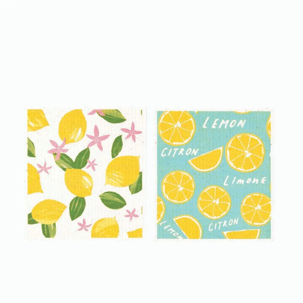 Limone blu Eco Sponge Cloths (Set of 2)