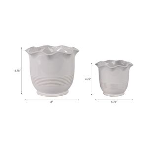 LENNONMOOR SET OF 2 IVORY PLANTER 8 (IN) 10