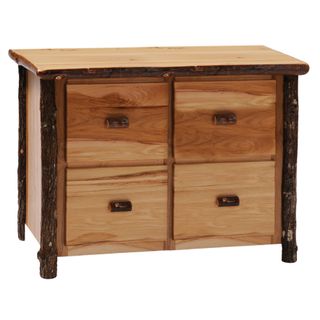Hickory Log Four Drawer File Cabinet - Espresso