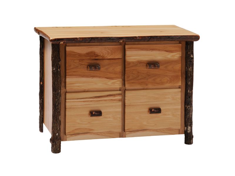 Hickory Log Four Drawer File Cabinet - Espresso 2