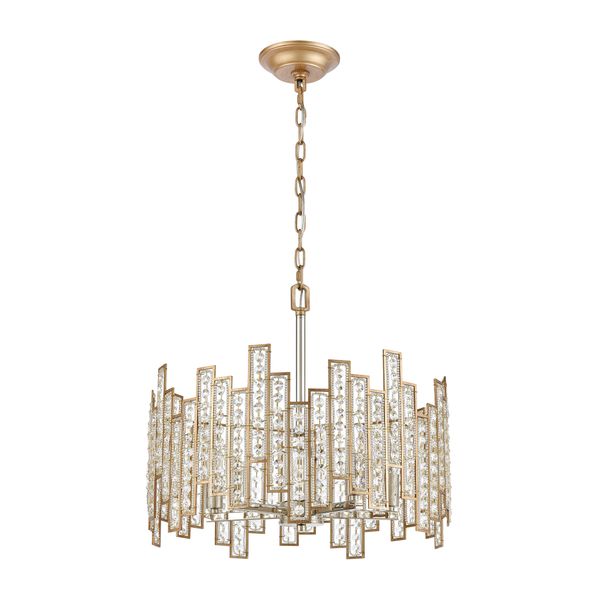 Equilibrium 19'' Wide 5-Light Chandelier - Matte Gold