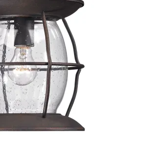Village Lantern 8'' Wide 1-Light Outdoor Pendant - Weathered Charcoal 4