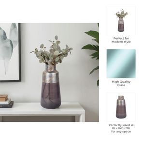 ORIONPARK GRAY GLASS VASE 17 (IN) 10