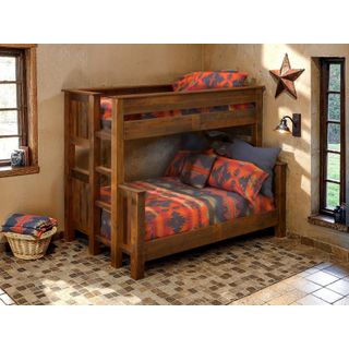 Barnwood Bunk Bed - Single/Single - Ladder Right