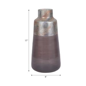 ORIONPARK GRAY GLASS VASE 17 (IN) 9