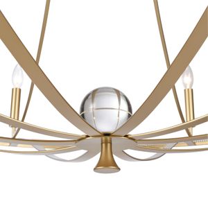 Noura 60'' Wide 15-Light Chandelier - Champagne Gold 3
