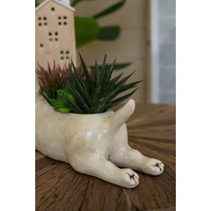 Ceramic Bull Terrier Planter 3