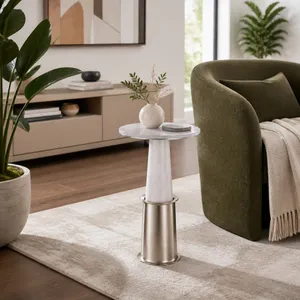 NADIARIDGE WHITE TABLE 22 (IN) 10