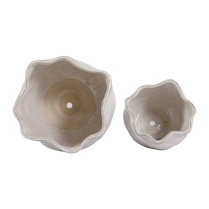 DRAPERSTONE SET OF 2 IVORY PLANTER 6 (IN) 9