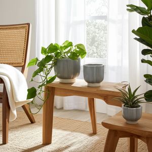 CARVERVALE SET OF 2 BLUE PLANTER 8 (IN) 11