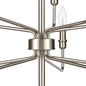 Saginaw 34'' Wide 10-Light Chandelier - Satin Nickel 3