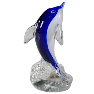 5-3/4" GLASS DOLPHIN ON WAVE 380g 1