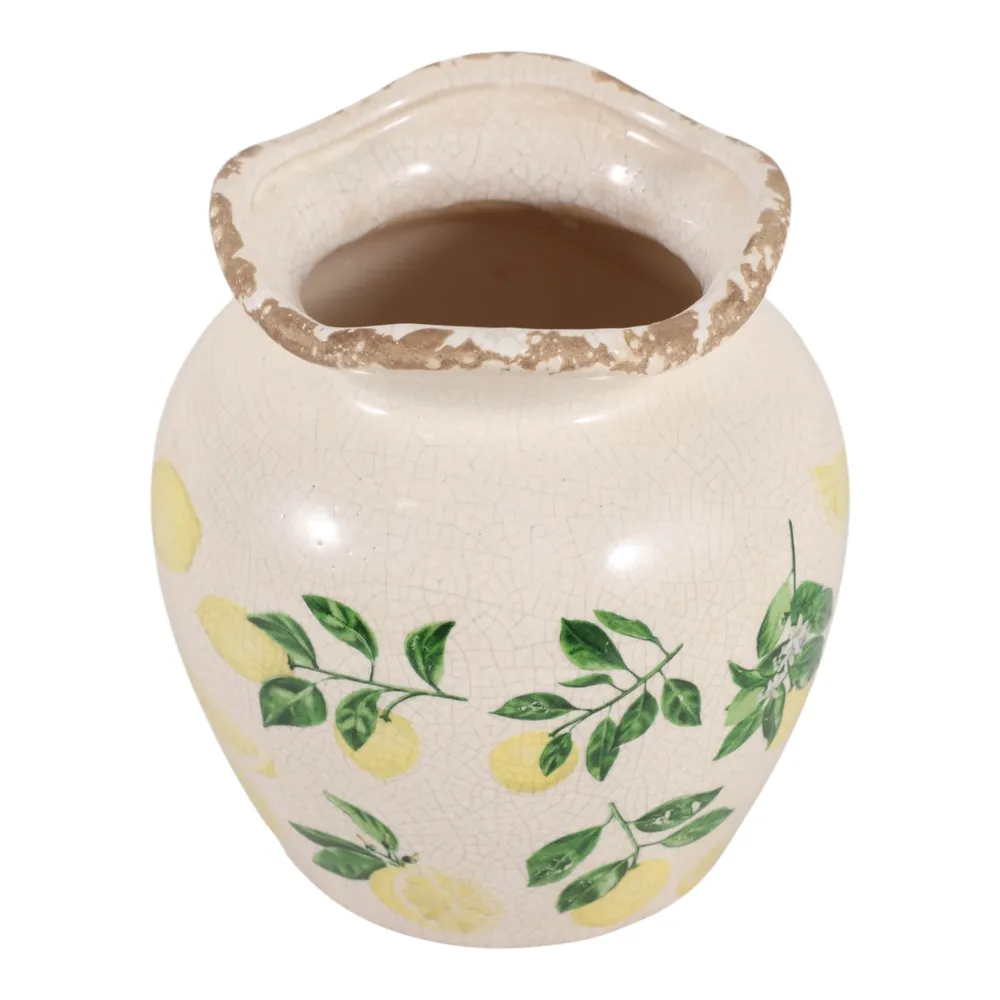 ROSEOAK YELLOW VASE 7 (IN)