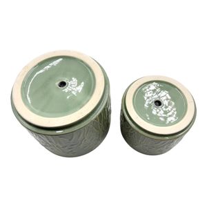 DANEBY SET OF 2 GREEN PLANTER 7 (IN) 4