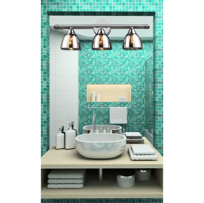 Reflections 23″ Wide 3-Light Vanity Light - Polished Chrome