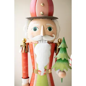 Set of 2 Life-Size Painted Metal Nutcrackers 3