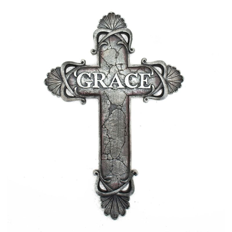RESIN BROWN CRACKLE GRACE CROS