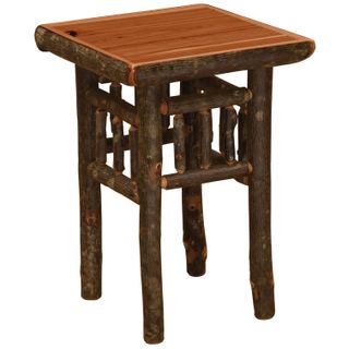 Hickory Log Open End Table - Cinnamon