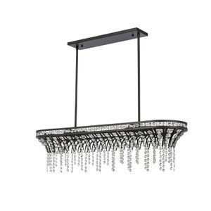Fantania 36'' Wide 4-Light Linear Chandelier - Matte Black 2