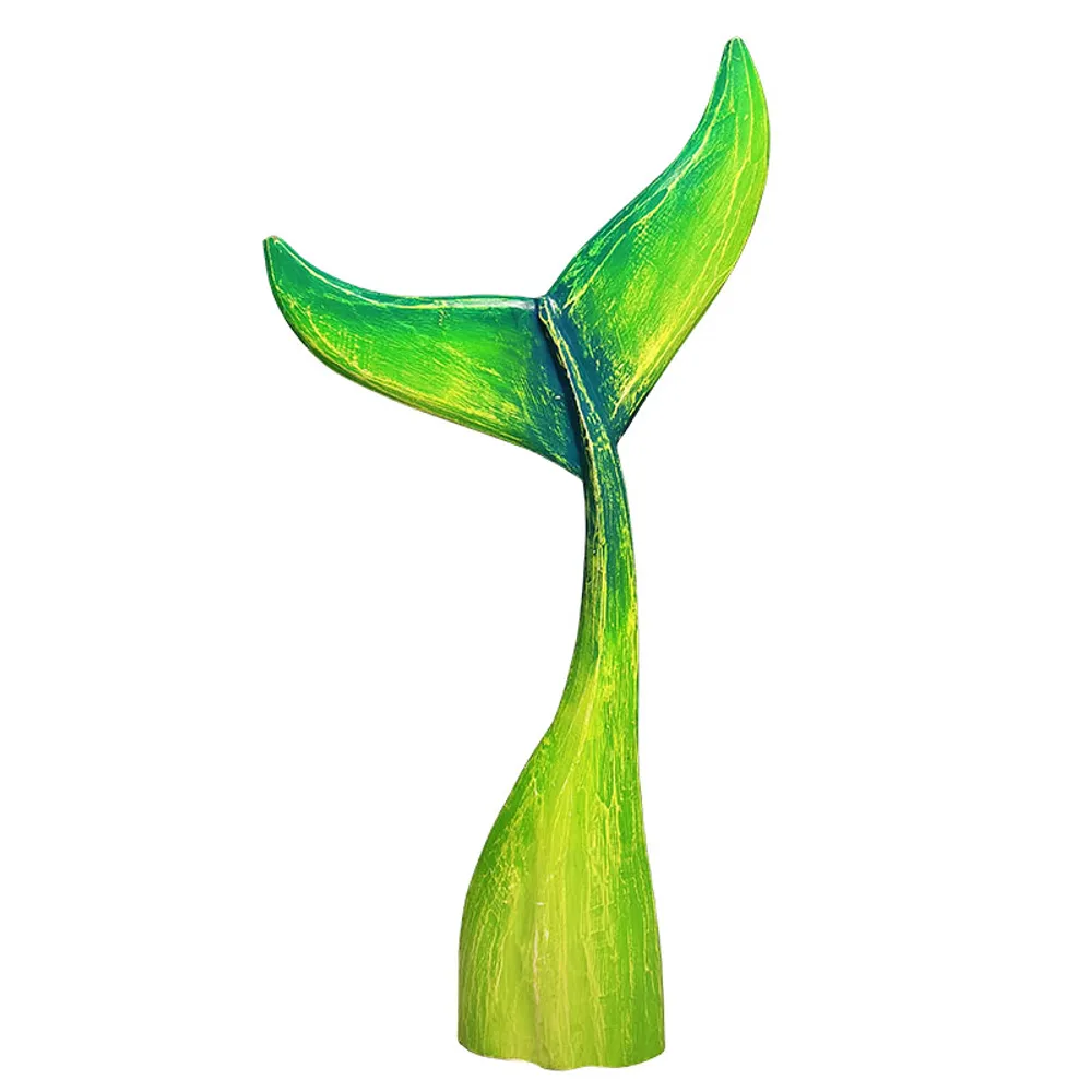 33-1/2" SHADES OF GREEN WHALE TAIL