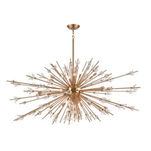 Starburst 72'' Wide 31-Light Chandelier - Satin Brass 1