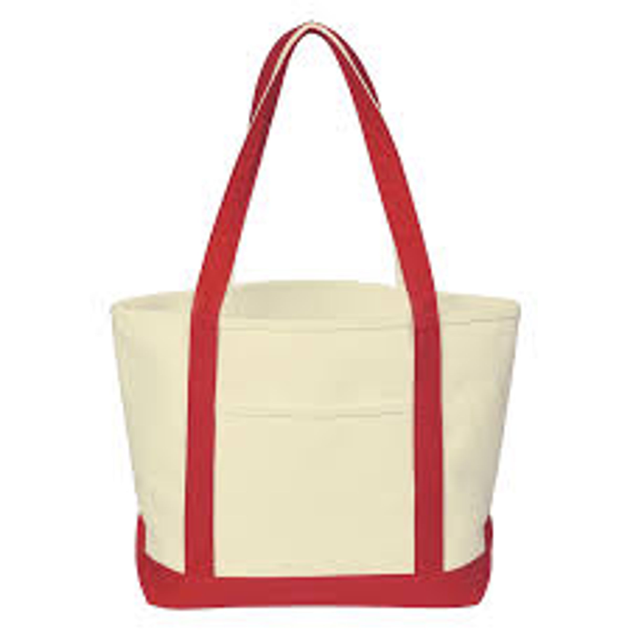 24 OZ. HEAVY NATURAL CANVAS BOAT BAG - RED