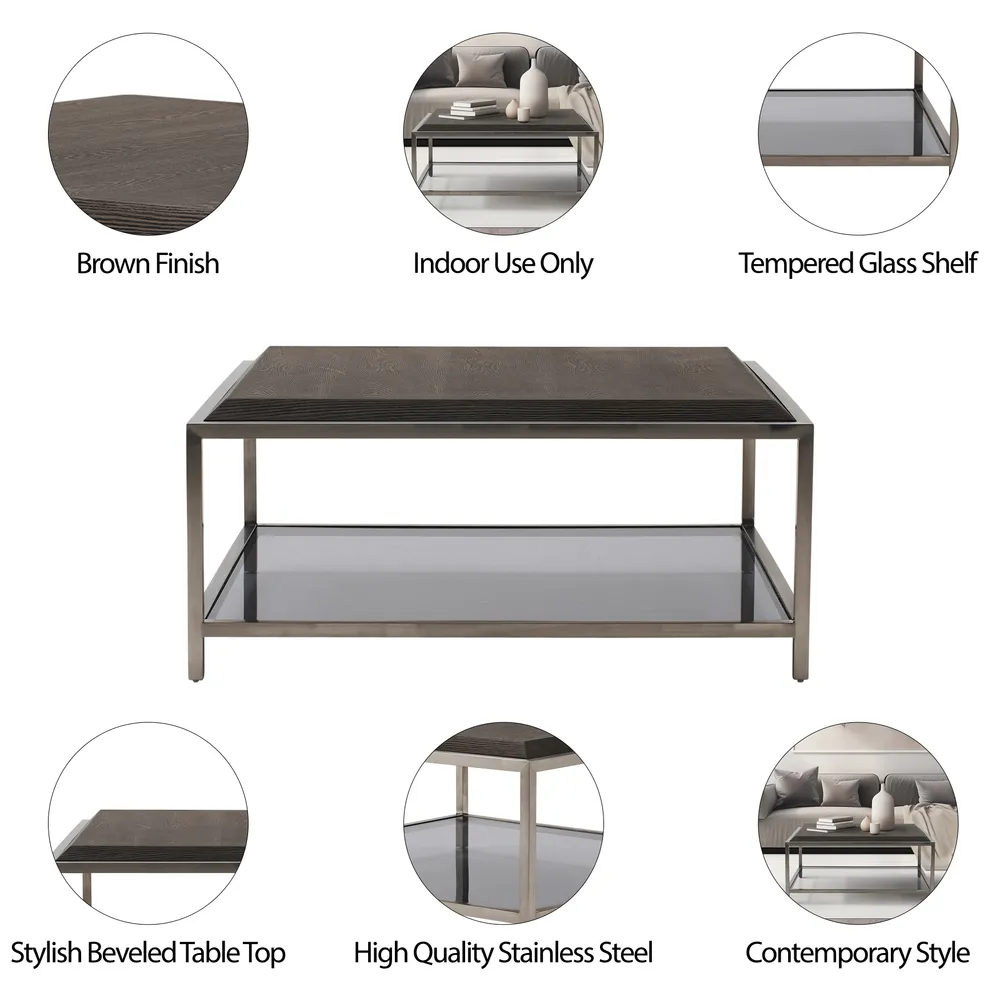 FORDHAMCLIFF BROWN COFFEE TABLE 18 (IN)