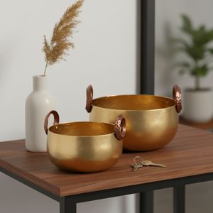 ORIONBURN SET OF 2 GOLD BOWLS 9 (IN) 2